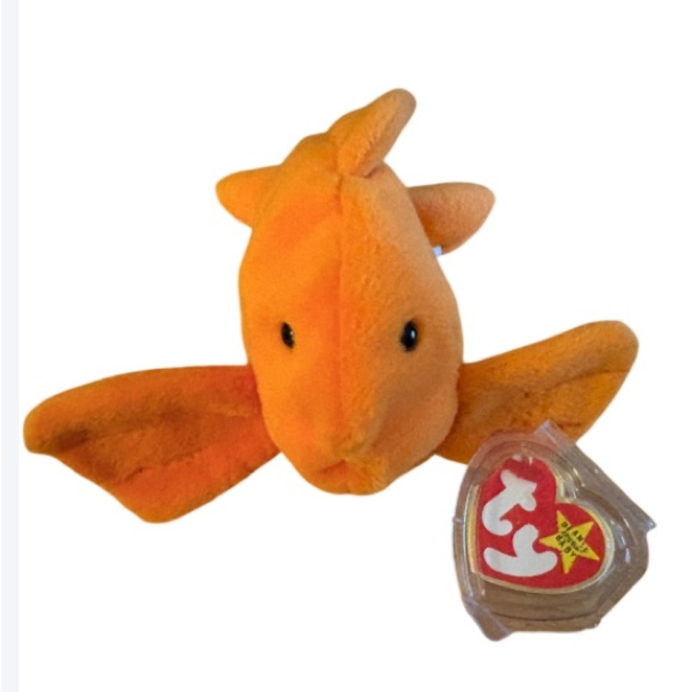 RARE Ty Beanie Babie “Goldie the Goldfish” 1993 W 12 Tag Errors PVC Retired.